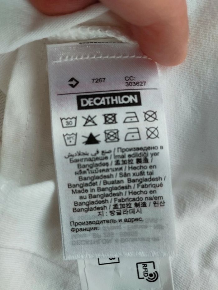 Tee-shirt Blanc Basique – Decathlon – 5/6 Ans – Confort & Simplicité - photo numéro 4