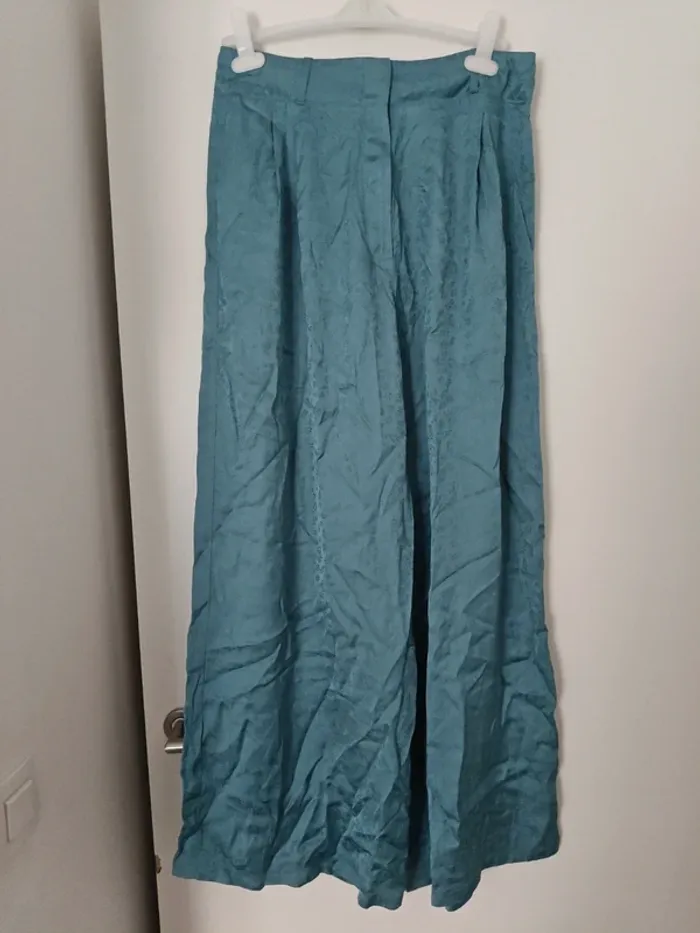 Pantalon Harya Make My Lemonade jacquard bleu ciel, taille XXL (44), NEUF