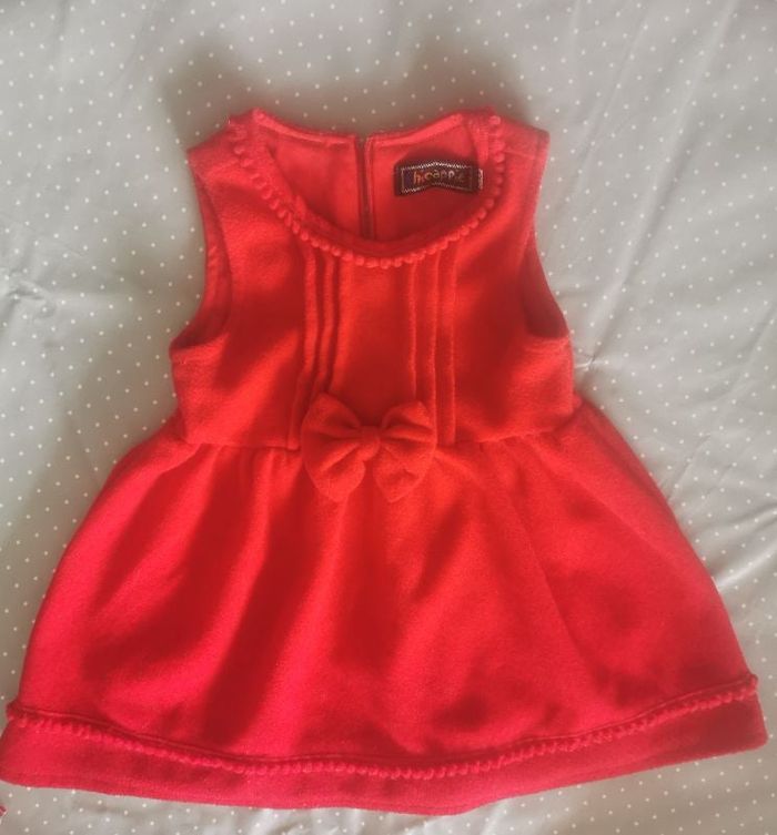 Robe velours rouge 6 mois