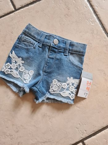 Short jean 3-6mois