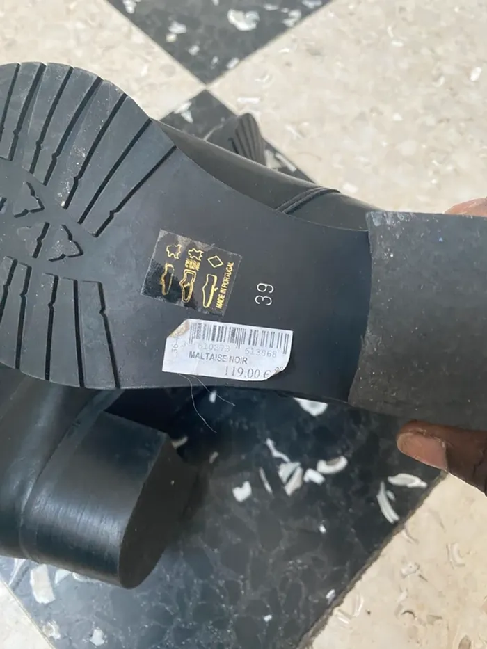 Bottines San Marina noires cuir – T39 - photo numéro 8