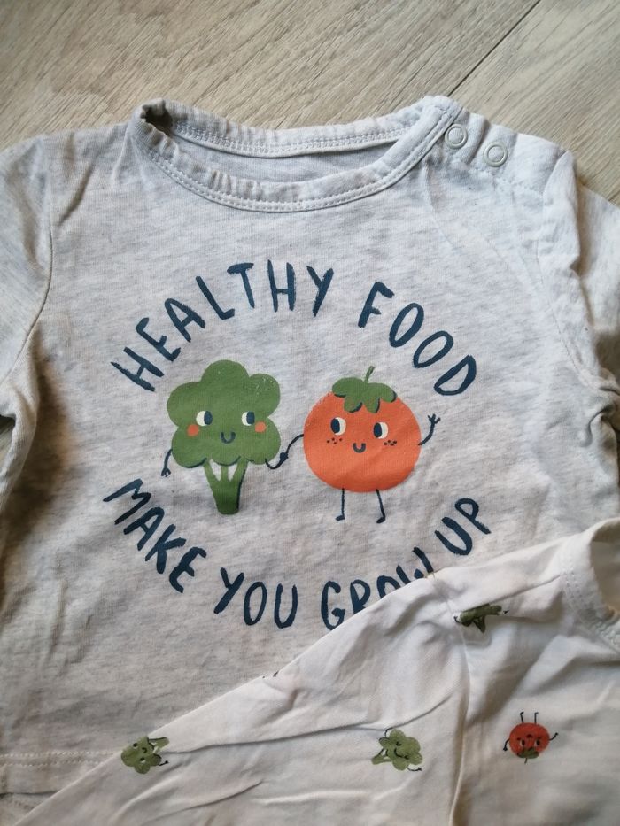 Lot 2 t-shirt manche longue 9 mois - photo numéro 3