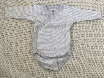 2 bodies manche longue - gris & blanc