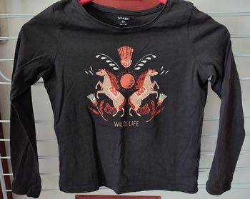 Haut manches longues fille 8 ans - Kiabi