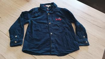 Chemise velours poisson 5 ans - bleu marine -Du Pareil au même