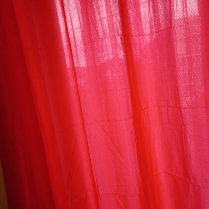 Lot de 2 paires de rideaux voiles rouge - photo numéro 2