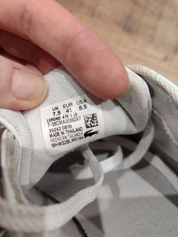 Basket homme taille 41 Lacoste - photo numéro 6