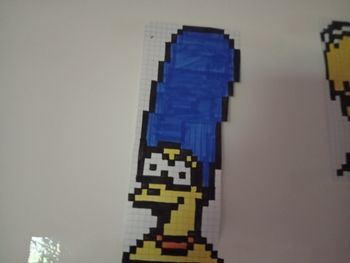 Pixel art Bart Simpson