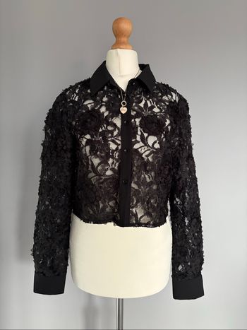 Choklate Lace Croptop Blouse
