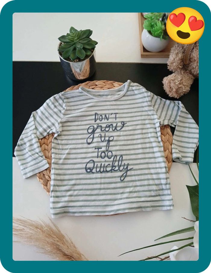 Haut à rayures Garçon Taille 18 mois🌿🦊
