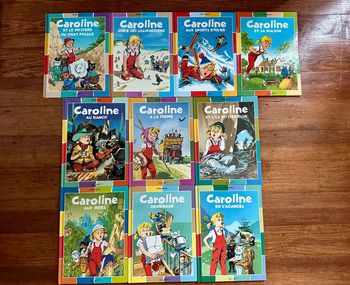 Lot de 10 albums bords couleurs anciens Caroline livres Pierre Probst Hachette Jeunesse