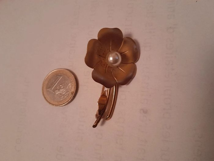 Sublime broche vintage cotée plotgal plaquée or - photo numéro 2