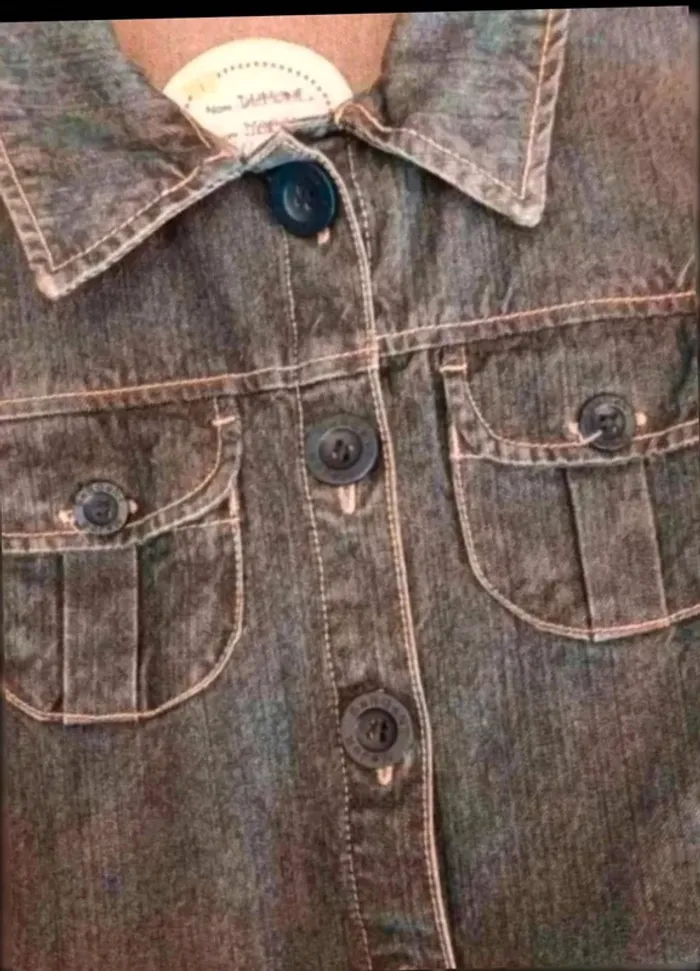 Veste en jean sergent major très bon état 8 ans - photo numéro 3