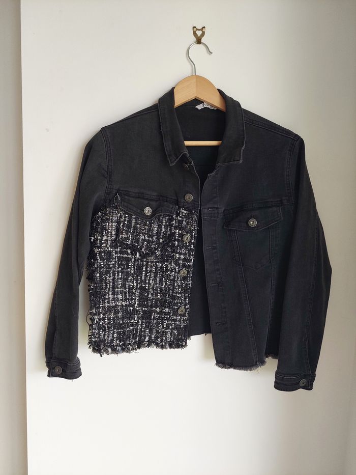 Veste jeans et tweed - photo numéro 2