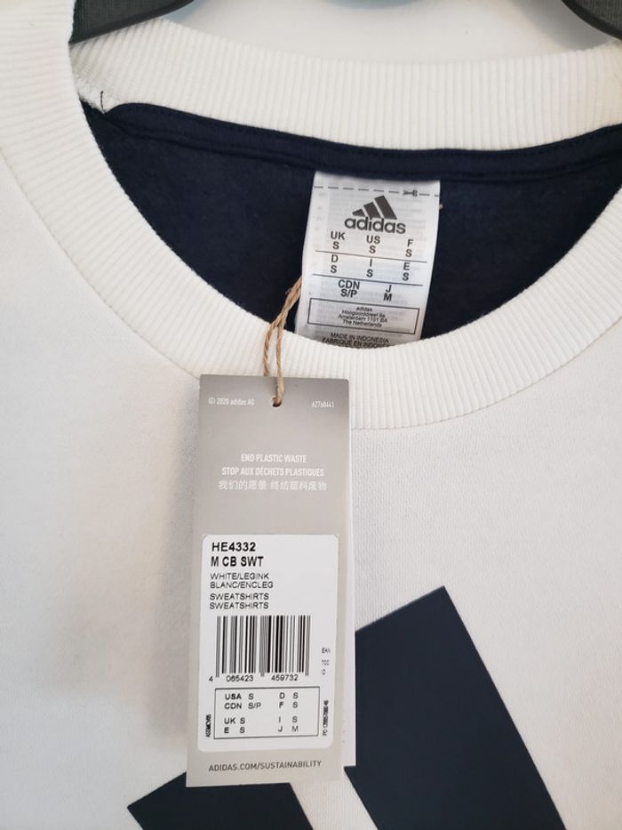 Sweat tricolore Adidas taille S - photo numéro 3