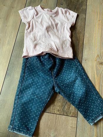 Ensemble fille jeans / t-shirt 12 mois