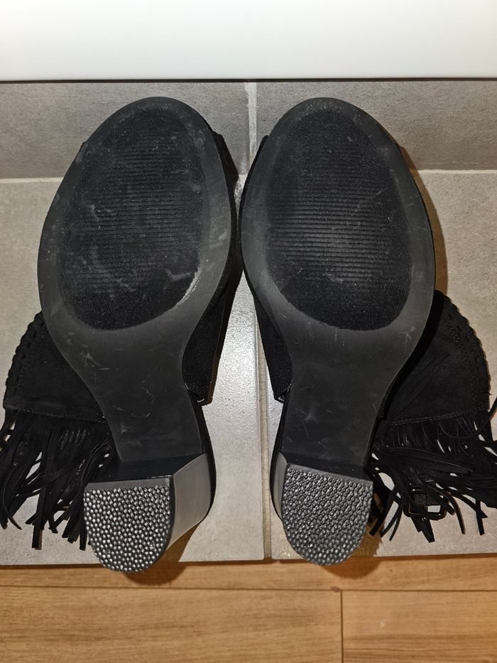 👢 Bottines à talons JustFab – avec frange, talons 12 cm – Taille 41 - photo numéro 8