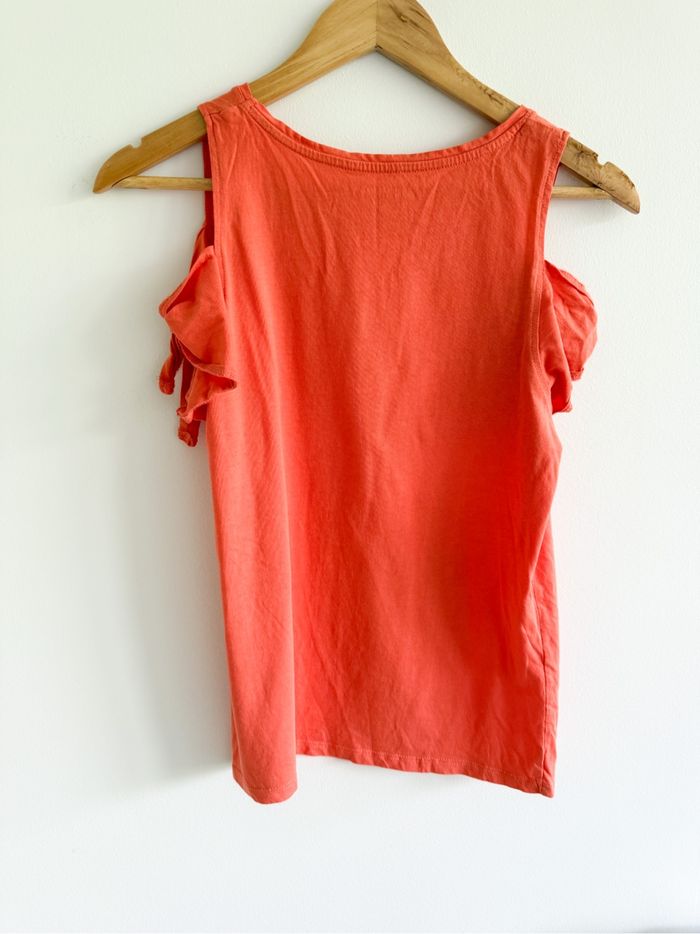 Top épaules dénudée orange in extenso taille 36 S - photo numéro 4