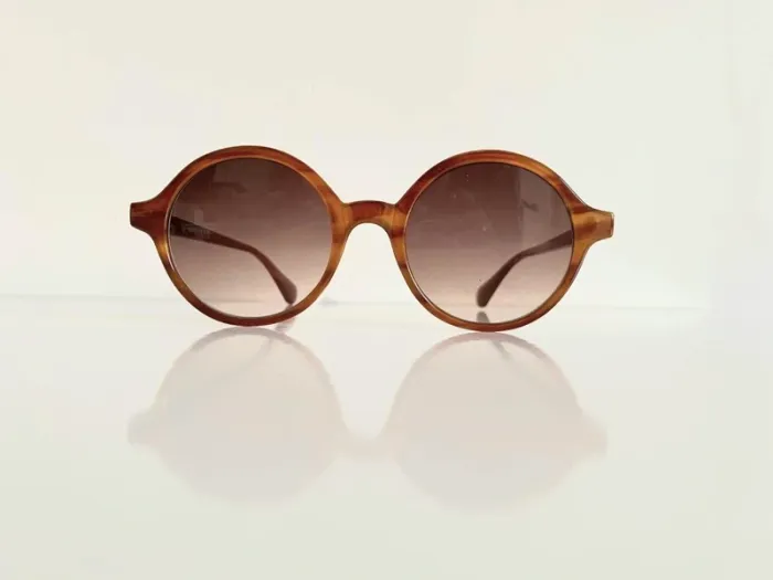 Lunette de soleil marron ronde mixte verres dégradés uvprotection catégorie 3 - photo numéro 3