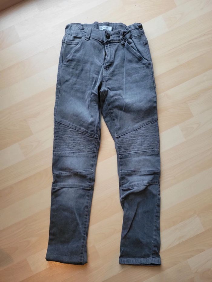 Pantalon garçon 10 ans style slim gris