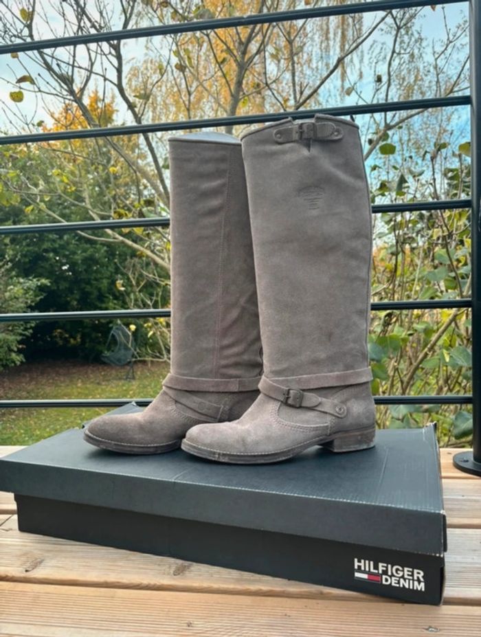 Bottes en suède Tommy Hilfiger