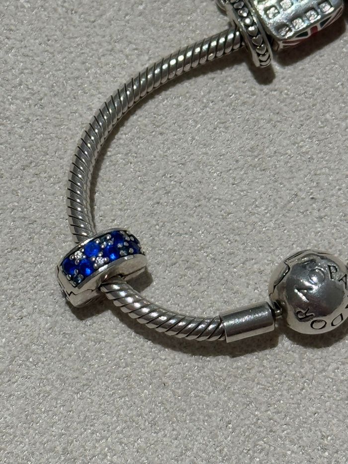 Charm Clip Pavé Bleu Pandora
