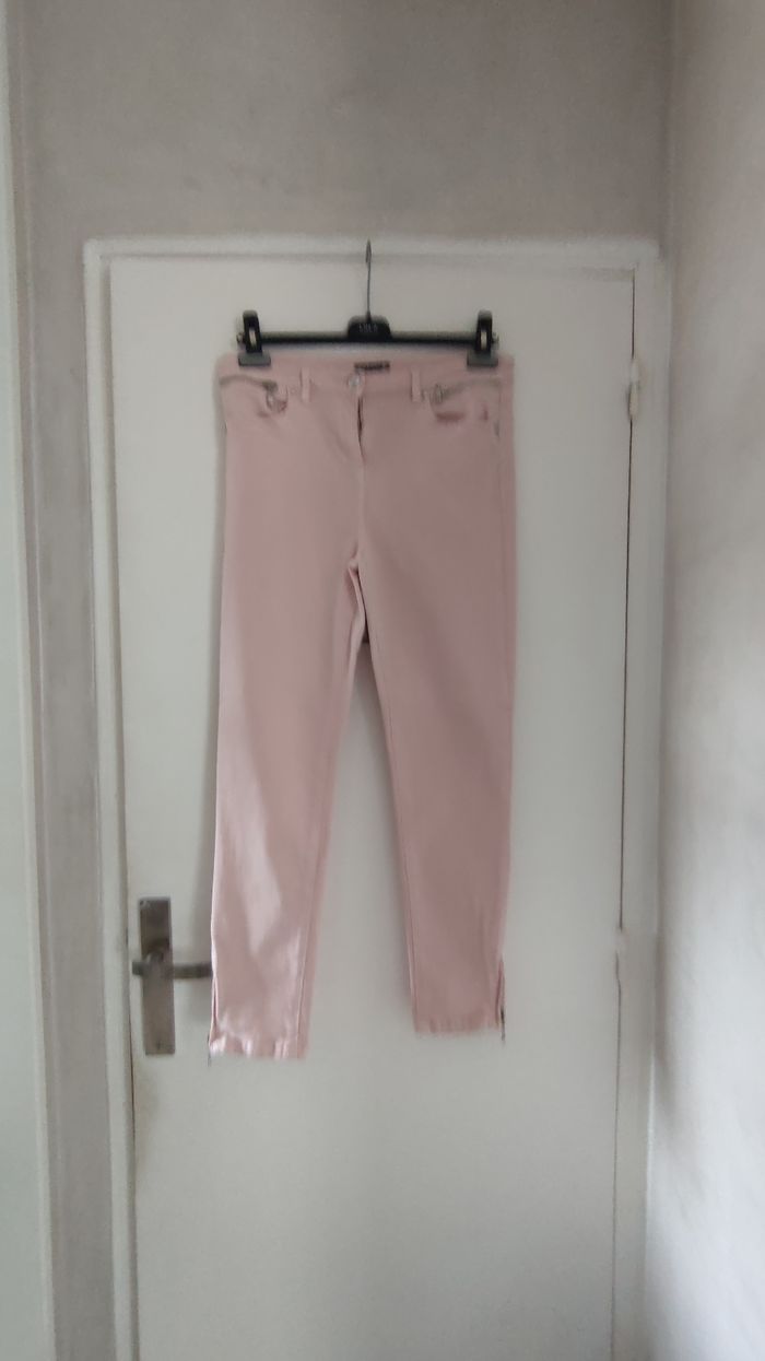 Pantalon femme marque breal taille 40  couleur rose - photo numéro 5