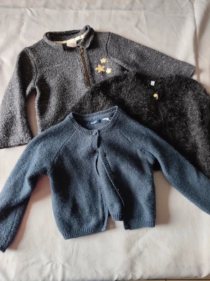 Lot gilets épais 3 ans