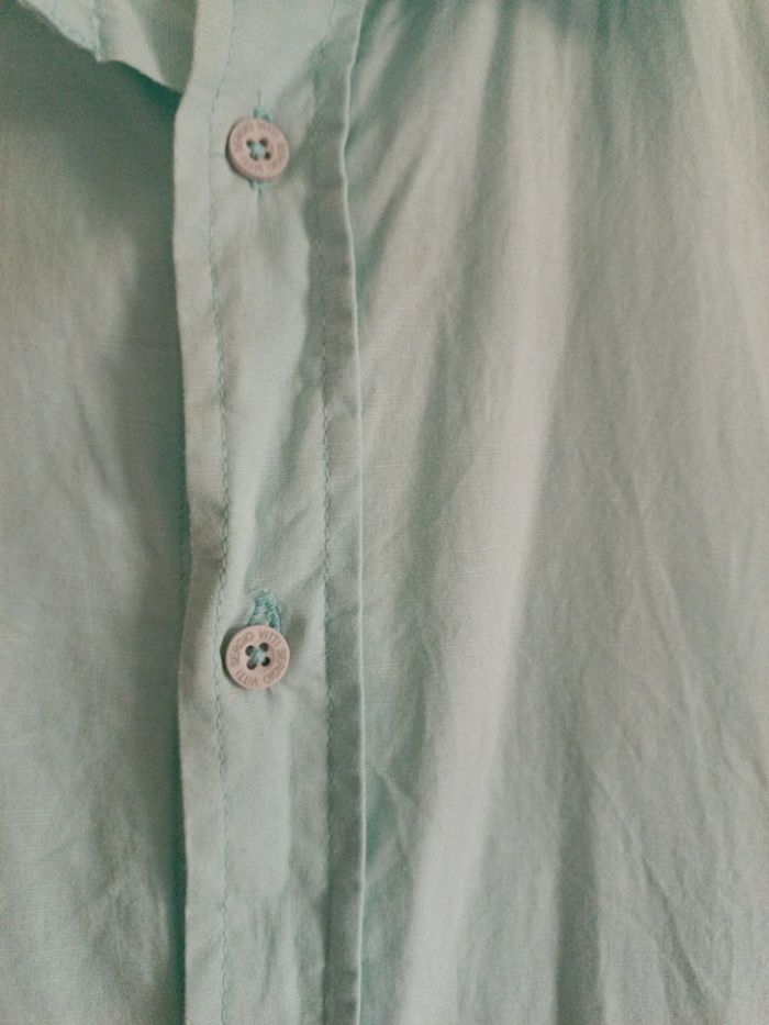 Chemise turquoise Sergio Vitti XXL - photo numéro 3