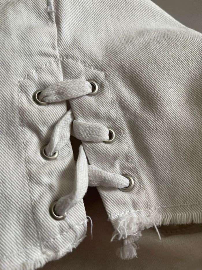 Short en denim blanc Calliope taille S en bon état - photo numéro 8