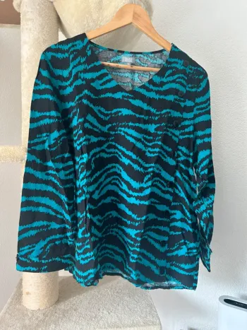 Blouse bleu bonheur en viscose