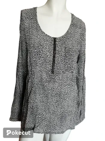 Top blouse chemise chemisier léopard Zippée demi saison