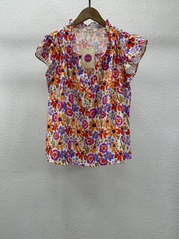 Blouse fleurie multicolore taille 40