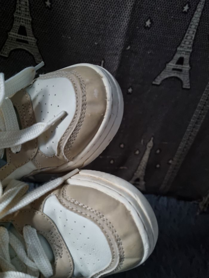 Basket à lacets beige et crème 33 mixte - photo numéro 9