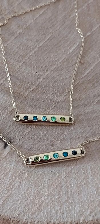 Collier et bracelet strass vert