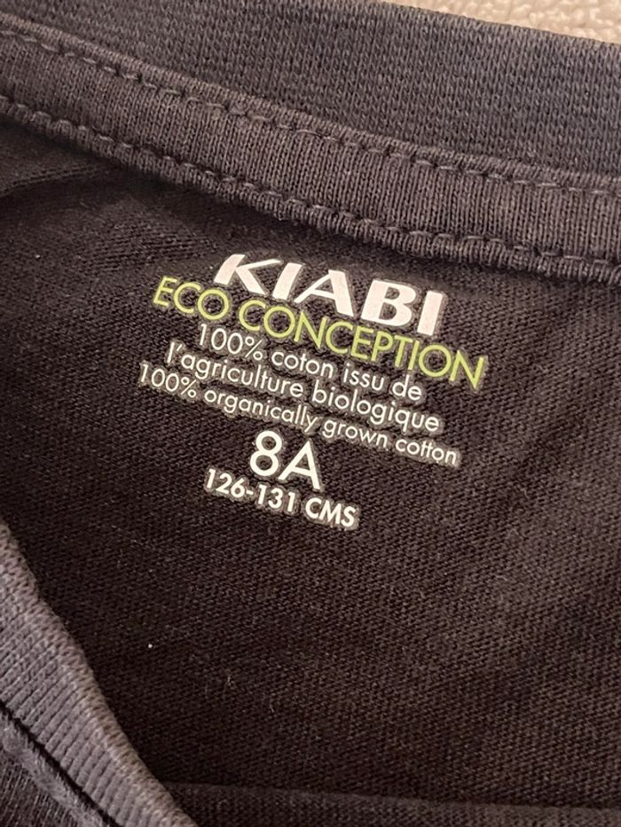 T-shirt noir imprimé bio - Kiabi - 8 ans - photo numéro 2