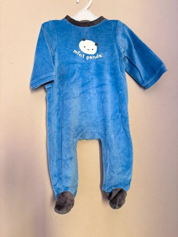 🌸Pyjama velours bleu 6 mois tissaia🌸