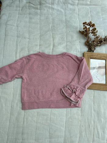 Sweat manche volanté rose - Billiblush