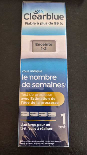 Test de grossesse Clearblue précoce nombre de semaines digital