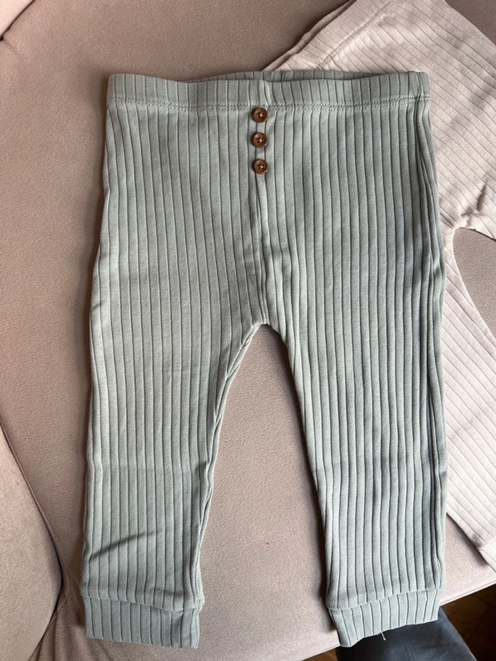 Ensemble gilet et deux leggings côtelés mixte 18 mois - Bout'Chou - photo numéro 4