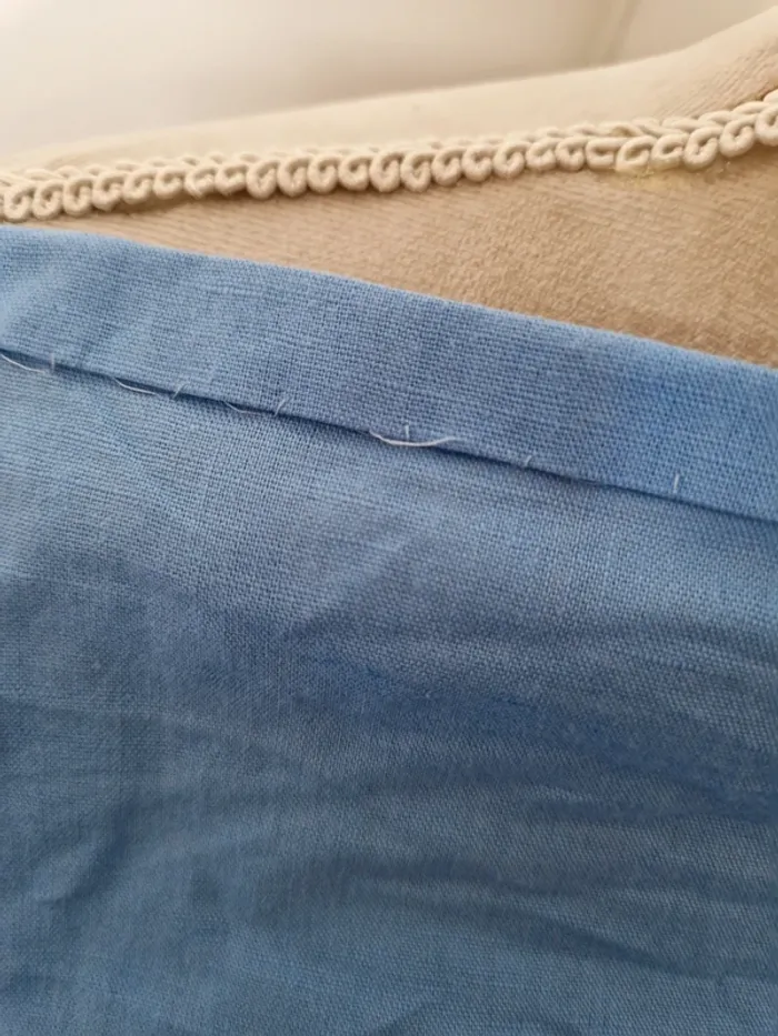 Robe camaïeu bleu lin et coton taille 40 - photo numéro 5
