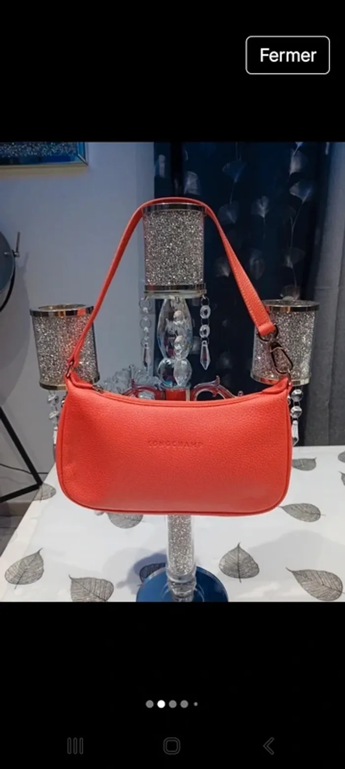 Sac longchamp couleur crevette - photo numéro 2