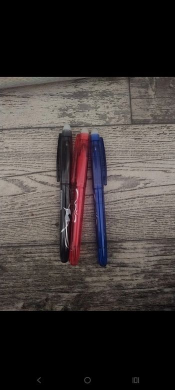 Lot de 3 stylos effaçables