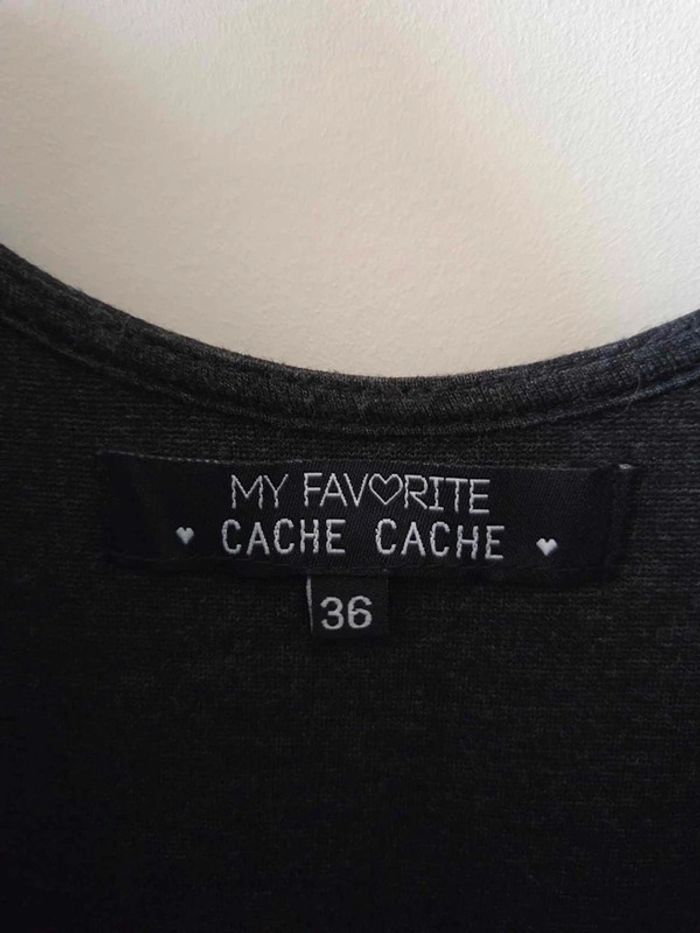 robe courte Cache Cache gris taille S - photo numéro 4