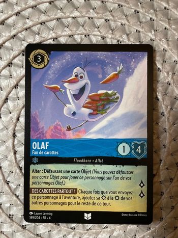 Carte Lorcana - Olaf : Fan de carottes - 149/204 - FR - 4