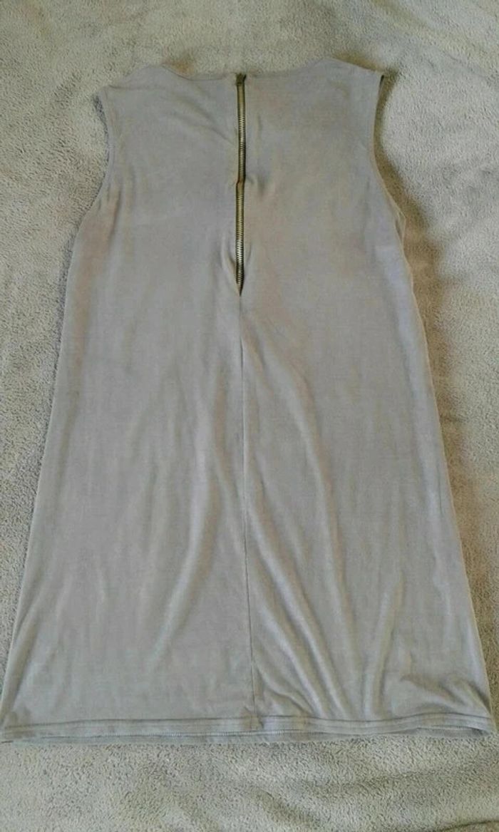 Robe tunique grise effet peau de pêche Taille unique (36-38) - photo numéro 3