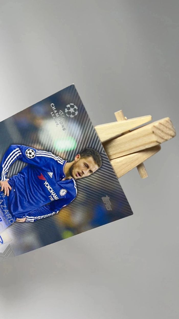 Autographe Topps Eden Hazard Chelsea Real Madrid cla-eh Champions League 2016 - photo numéro 3