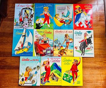 Lot exceptionnel de 11 albums originaux Caroline livres bd anciens Pierre Probst