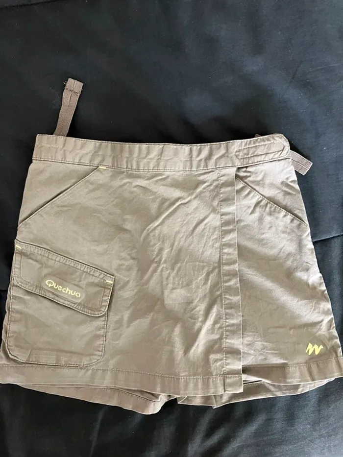 Jupe short fille Quechua kaki
