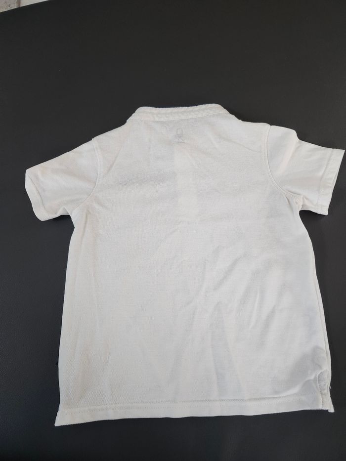 Polo t-shirt ceremonie autre garçon okaidi 4 ans blanc - photo numéro 5